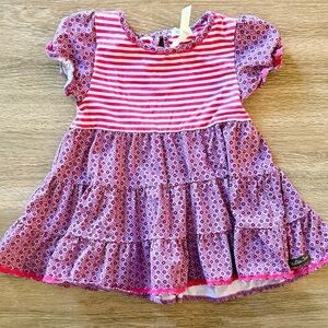 Matilda Jane Tea Collection Striped and Floral Kids Dress